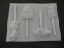 664 Snake Gorilla Alligator Giraffe Chocolate or Hard Candy Lollipop Mold